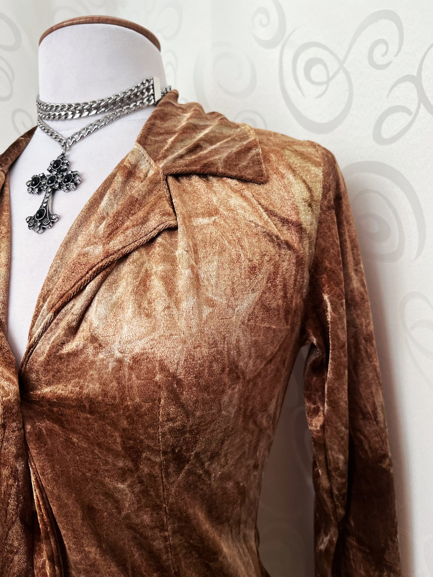 Vintage golden snake print cardigan/shirt ✨🐍⭐️