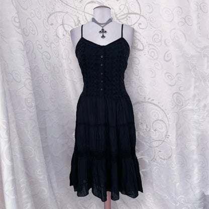 00’s gothic cotton dress 🦇