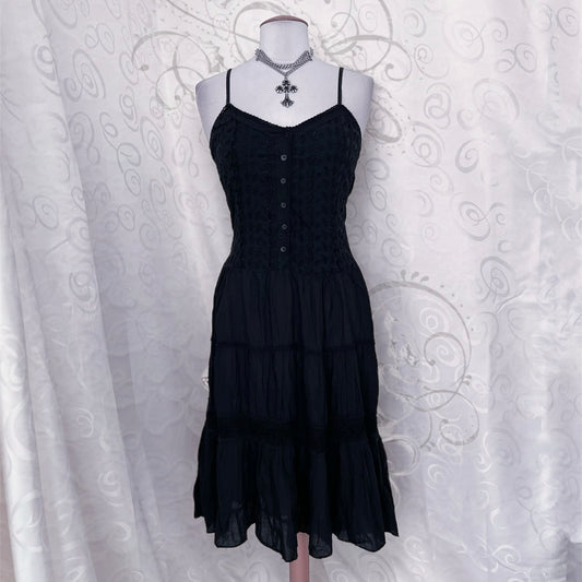 00’s gothic cotton dress 🦇
