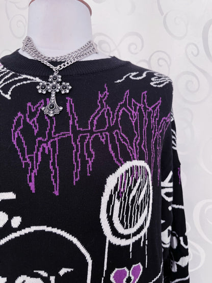 FSBN Skater knit with skull & other details 💀