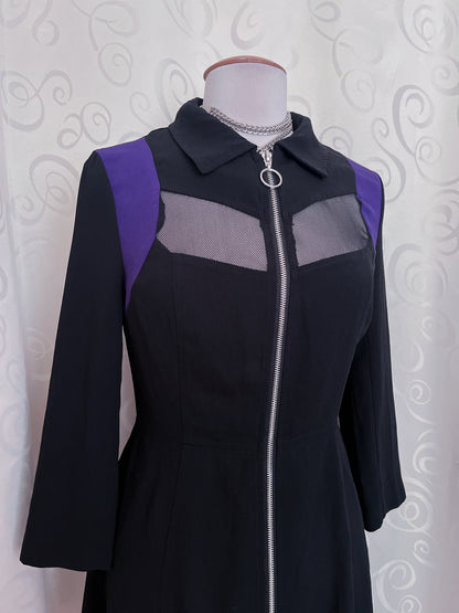 Morgan zip-up witchy black & purple dress 🖤💜