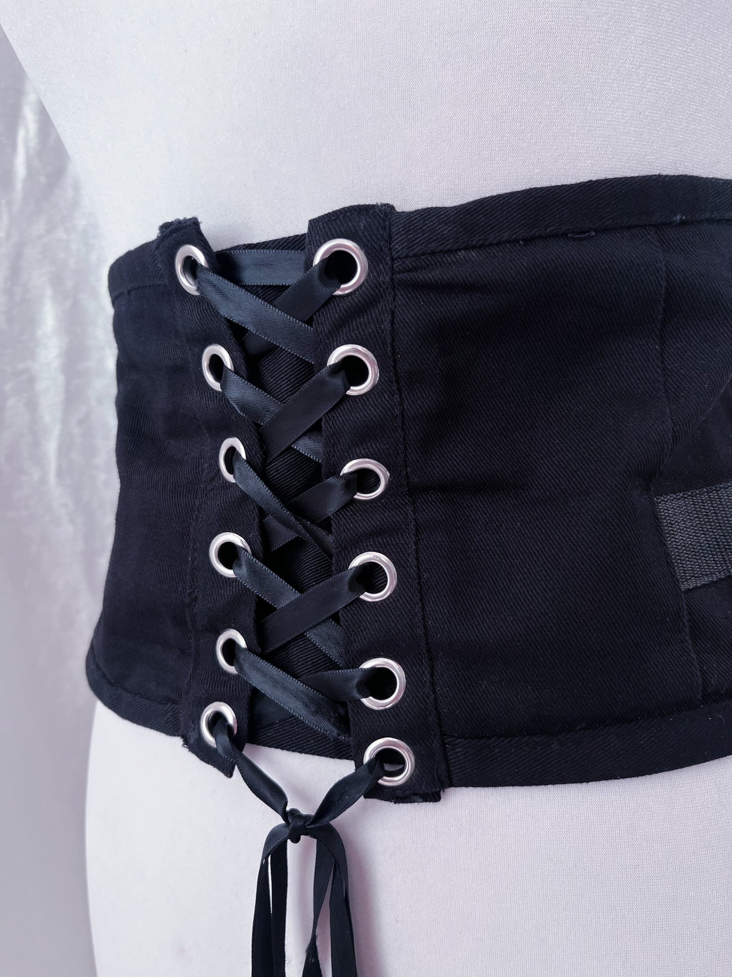 Essential gothic denim waist corset 🦇