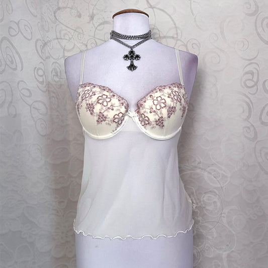 Angelic creamy bustier with embroidered details 🪽