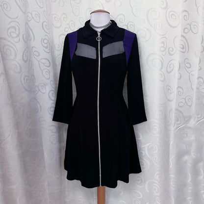 Morgan zip-up witchy black & purple dress 🖤💜