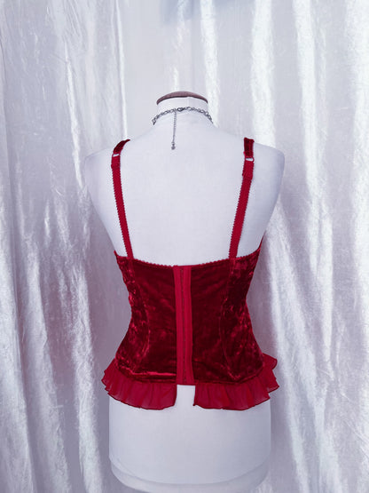 00’s Colours of the World velvet corset 💋🌹