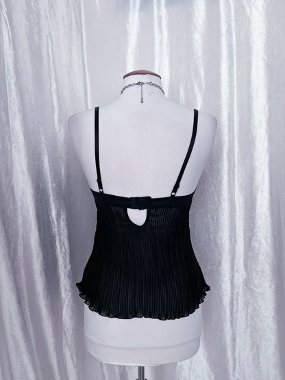 Dark coquette mesh bustier top 🗝️