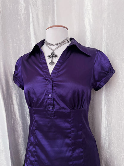 Gothic coquette purple shirt 💜🎀