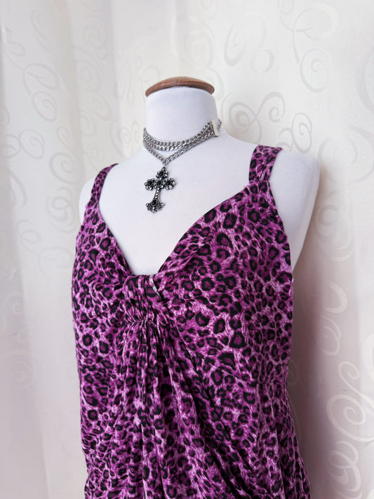 Gyaru style purplish leopard top 💜🐆