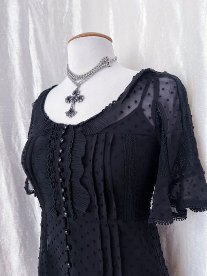Lucy Paris Gothic lolita style mesh shirt with tank top 🎀