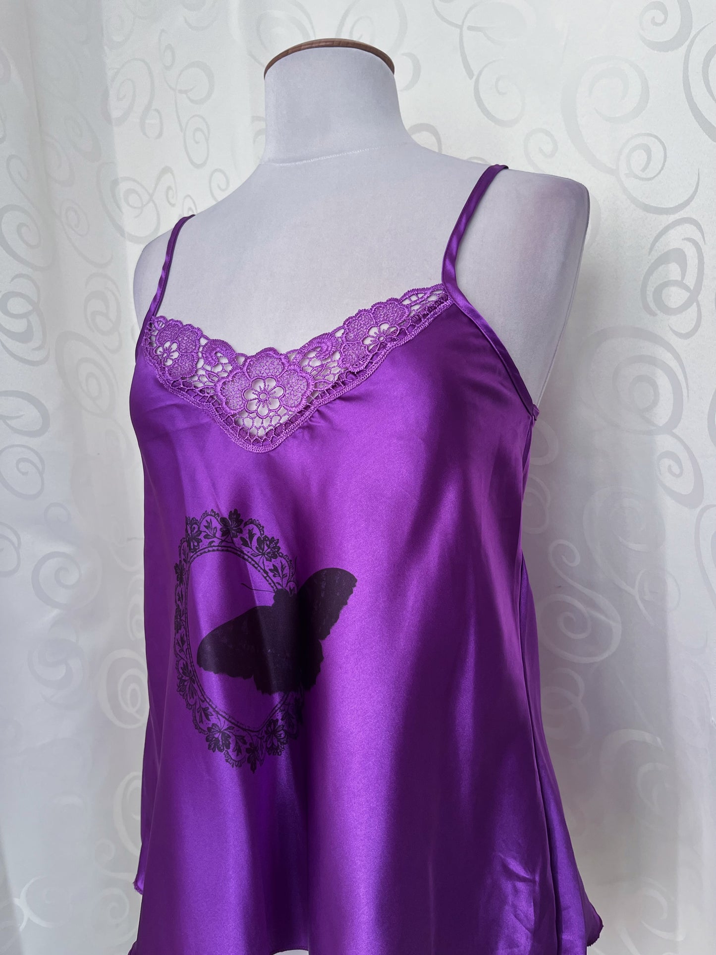 Moth REWORKED satin cami top🌀💜