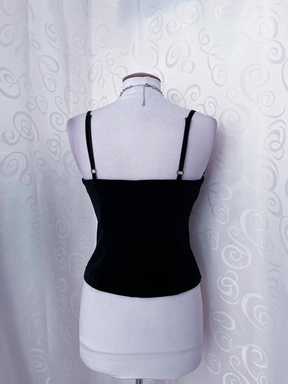 00’s Gothic velvet corset 🕸️🕷️