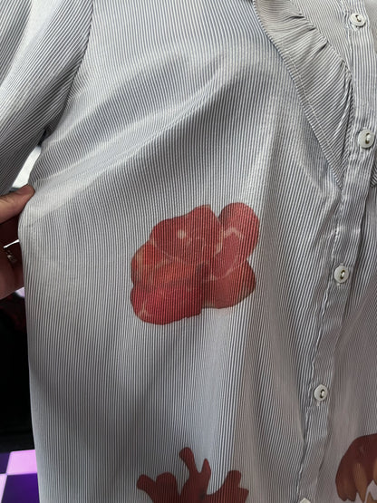 Flesh & Love REWORKED 00’s ruffle striped shirt 🫀🦷