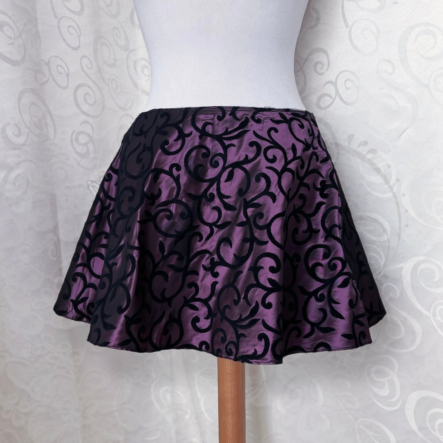 Whimsygoth purple skirt with embossed spiral details 🌀💜