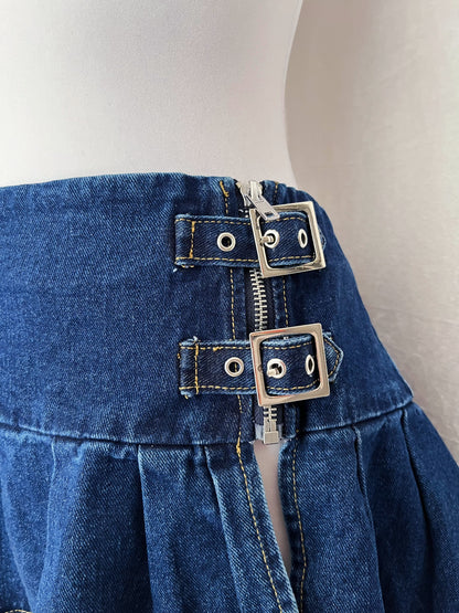 Extra mini denim skirt belt  🫧 perfect for layering