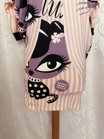 Pussy Deluxe coquette style cat graphic long tee 🐈‍⬛🎀✨
