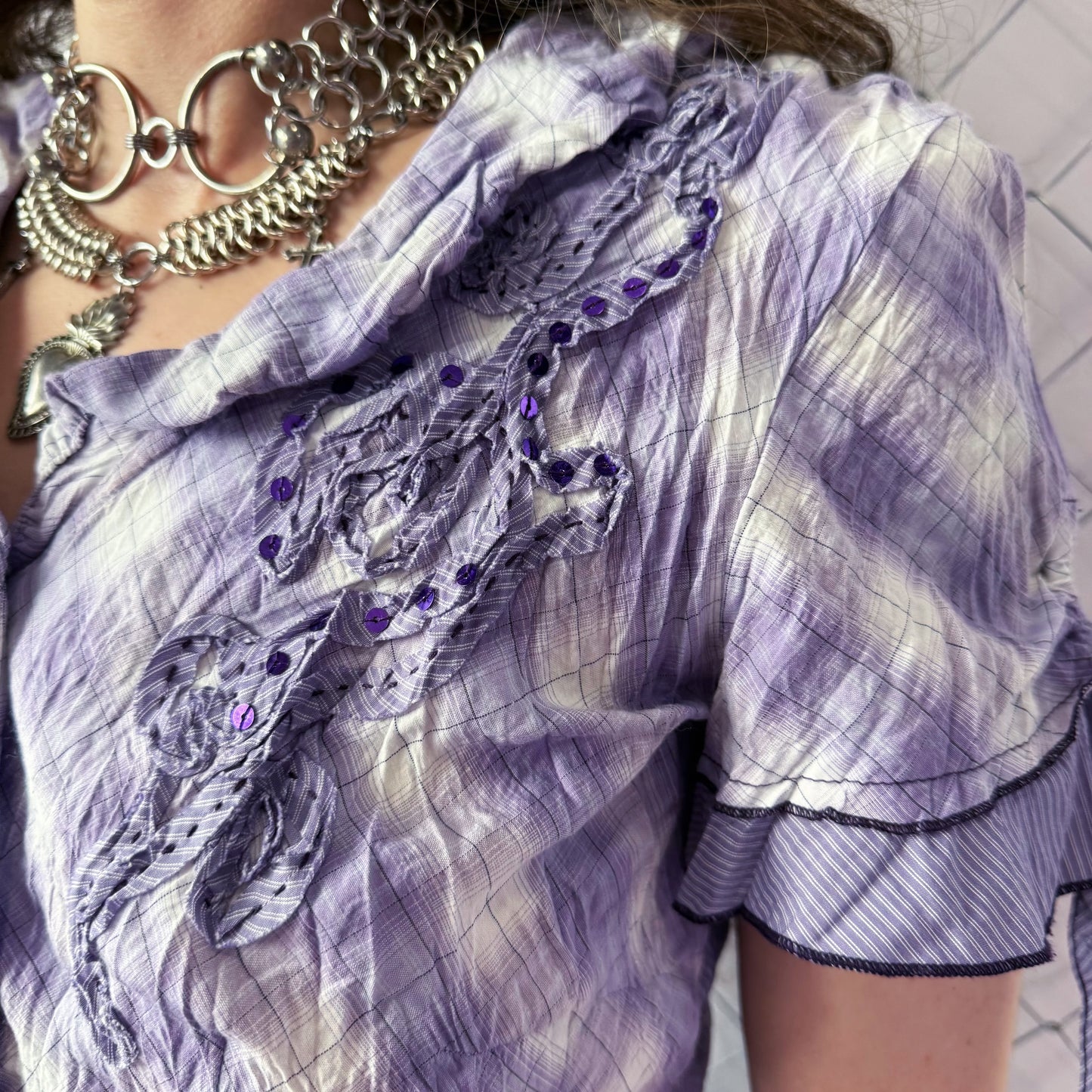 Whimsy coquette purple shirt💜🌀