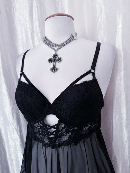 Gothic mesh babydoll 🖤🦇
