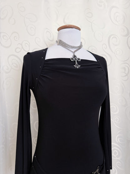 00’s black witchy night dress 🦇✨