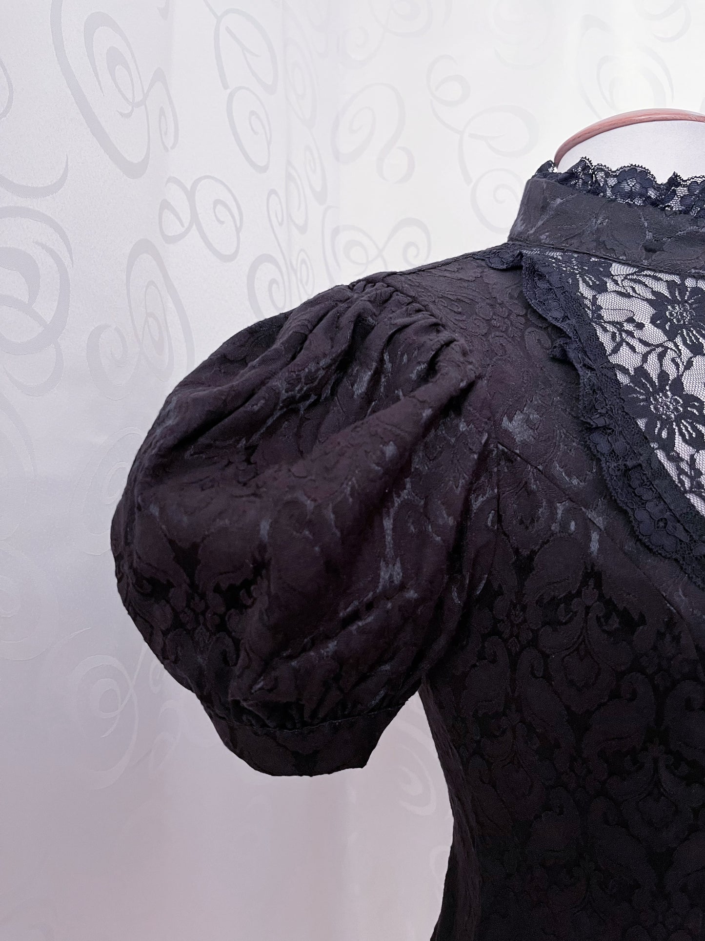 Dracula Gothic victorian style brocade high collar blouse 🦇🏰