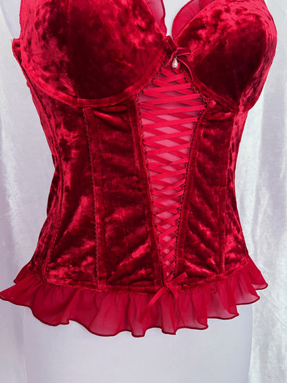 00’s Colours of the World velvet corset 💋🌹