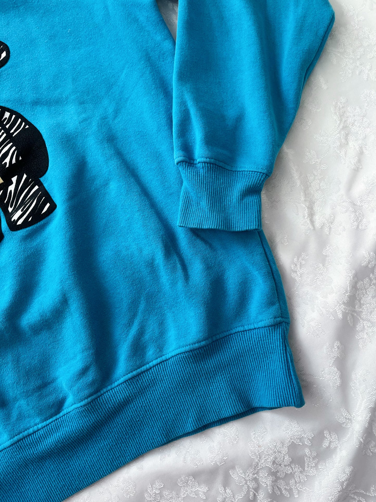 Fishbone light blue cute cartoon sweater