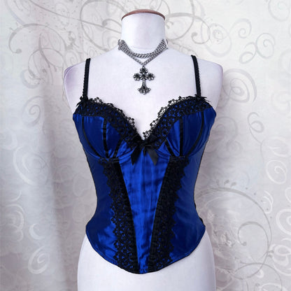 Gothic midnight blue corset 🌃🌑