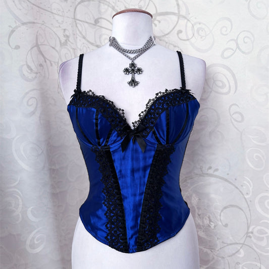 Gothic midnight blue corset 🌃🌑
