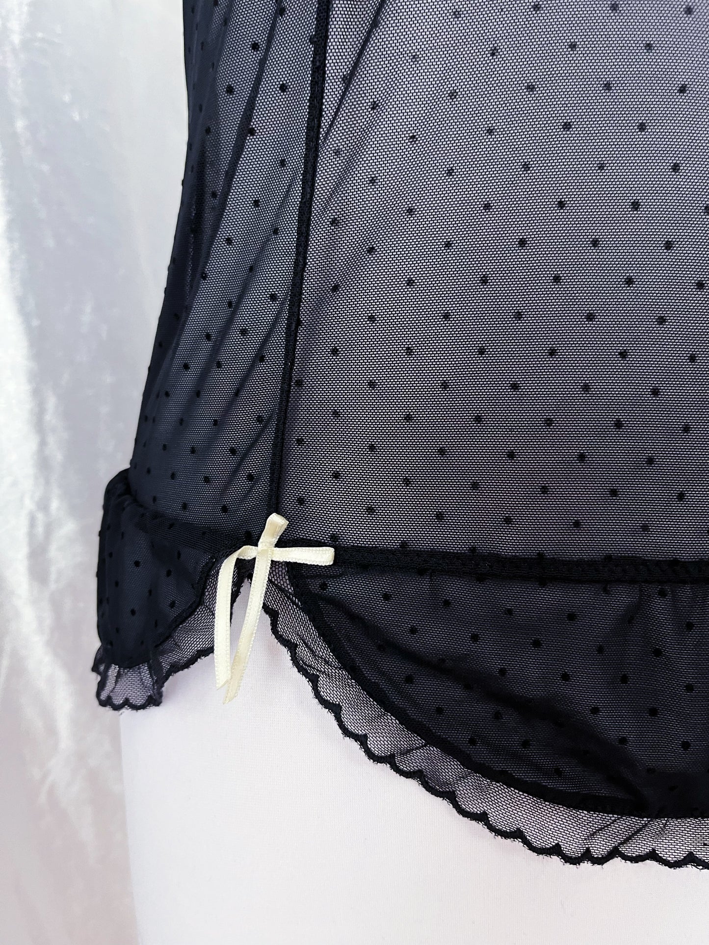 Dark coquette asymmetrical bustier top 🎀🕸️