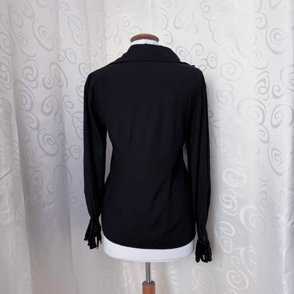 Gothic Victorian/Jfashion style black ruffle shirt 🦇