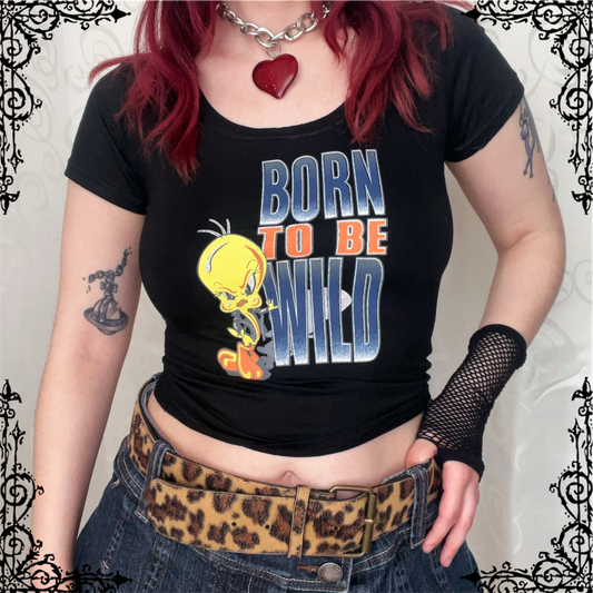 00’s Deadstock Born to Be Wild tweety baby tee 🐥