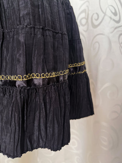 00’s deadstock fairy whimsy black skirt 🌀✨