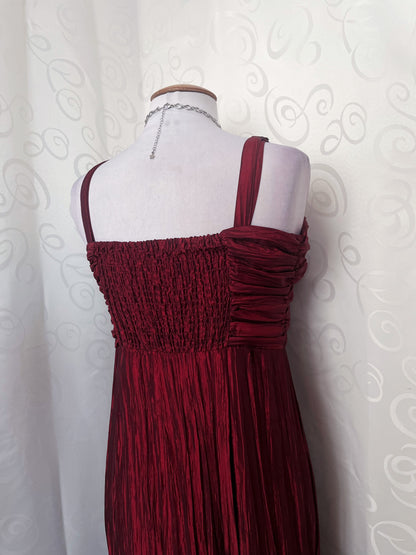 Whimsygoth vampire prom style maxi red dress with fairy embroidered & sequin details 🌀🩸