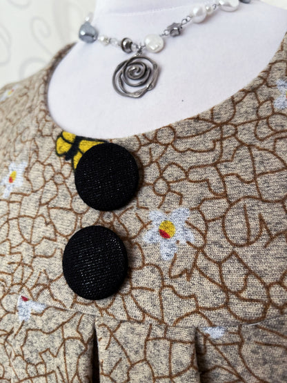 00's Whimsy Twee dress with kittens design🐈😽