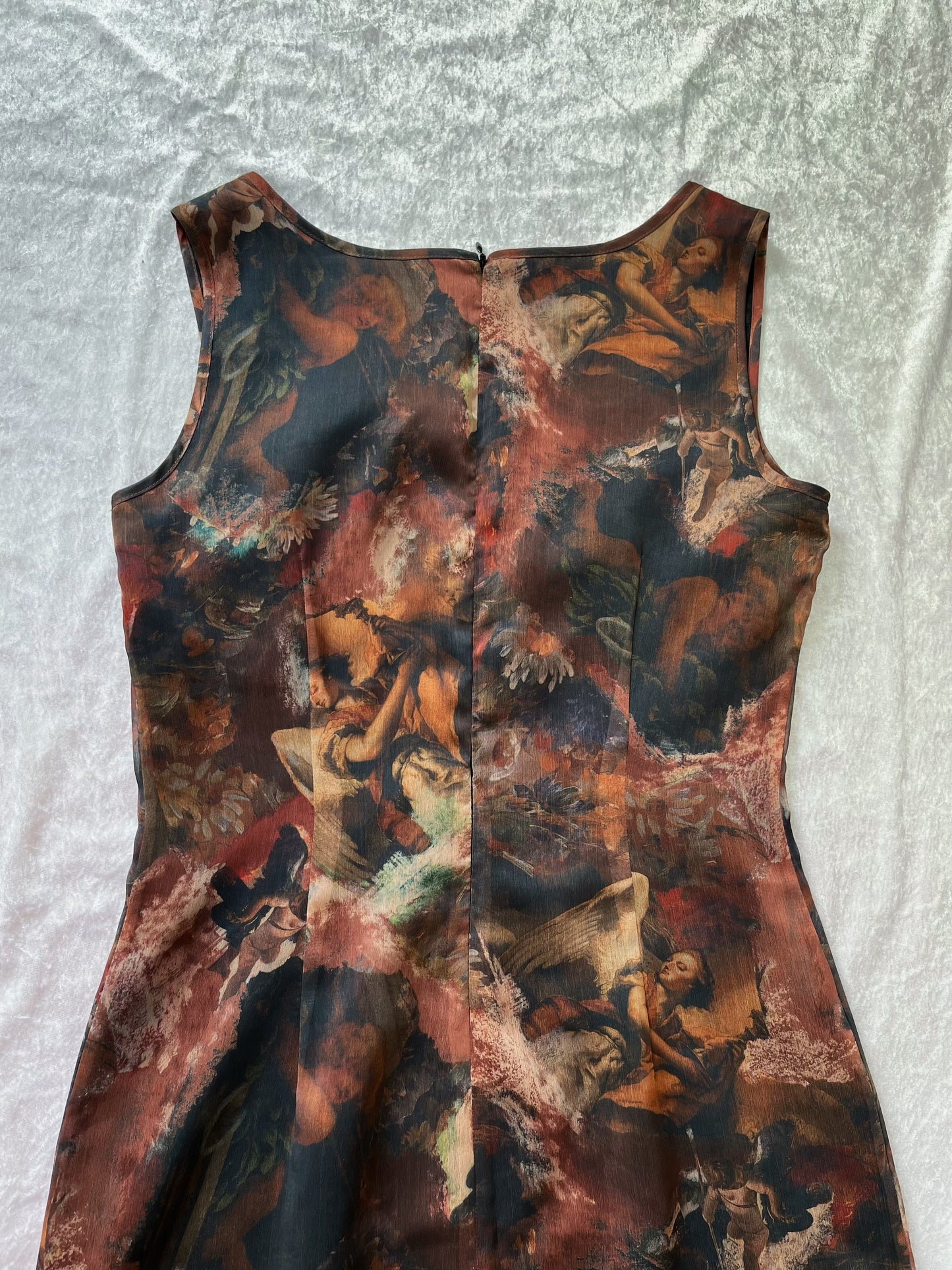 Rare NICOWA Renaissance painting mesh dress