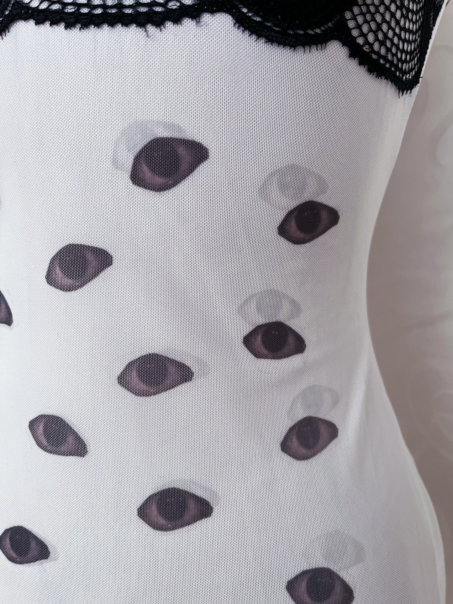 Wandering Eyes REWORKED mesh nightgown with lace-up detail 👁️✝️