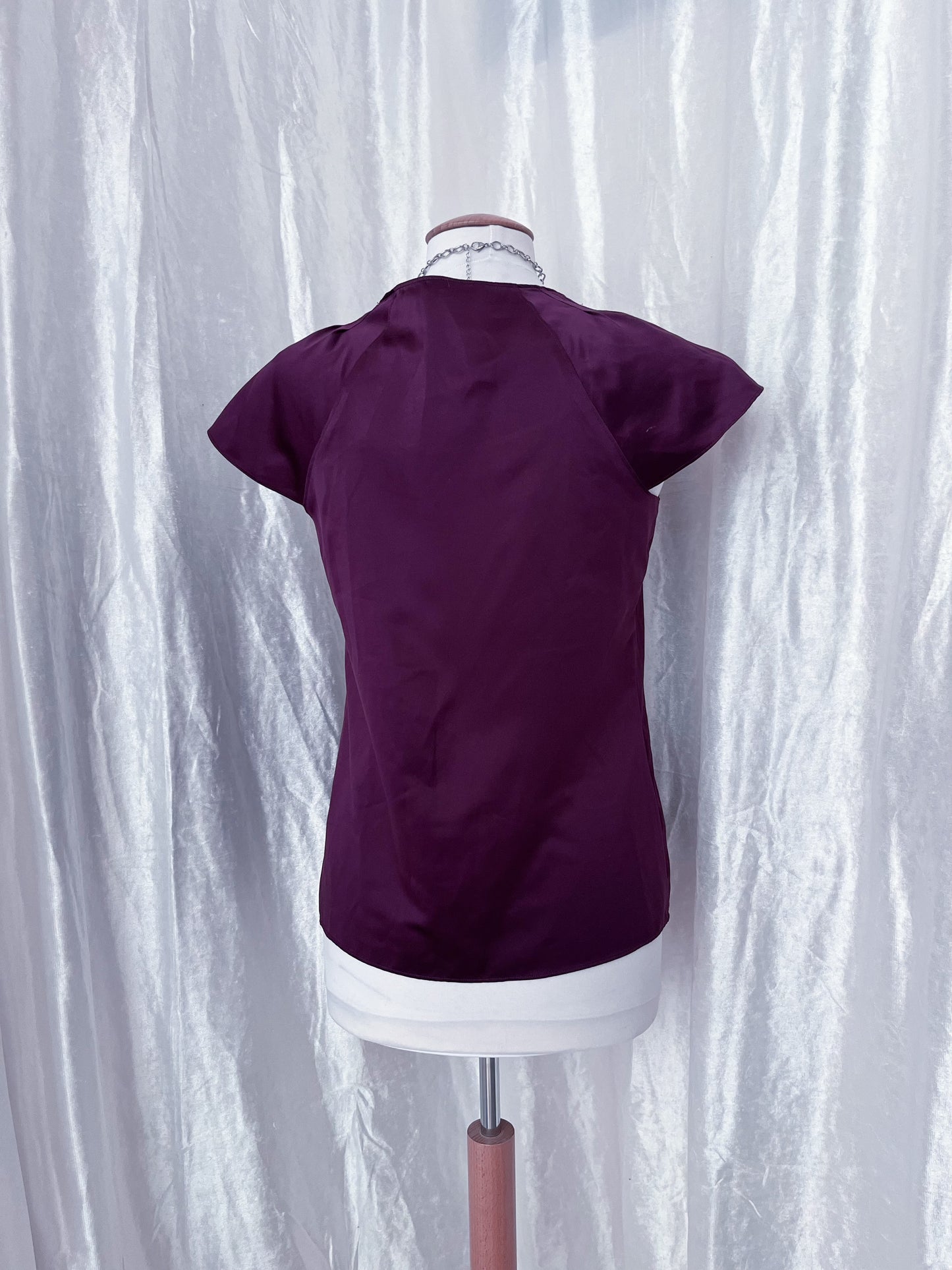 Whimsy plum saten top 🎀