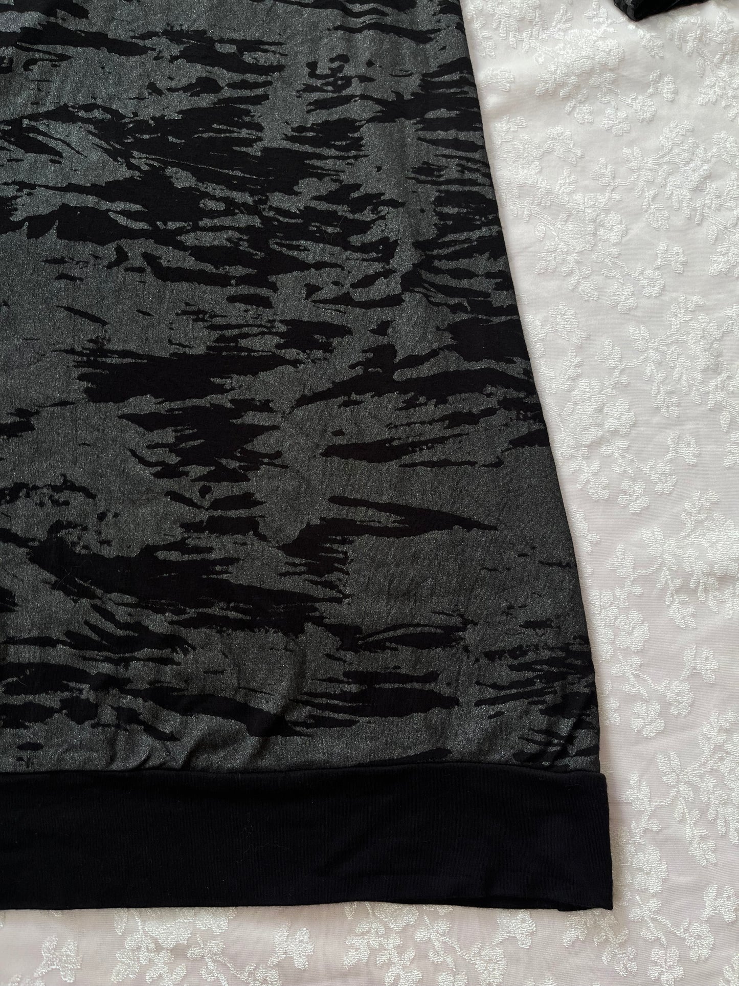 Y2K grey long dress with rip print details