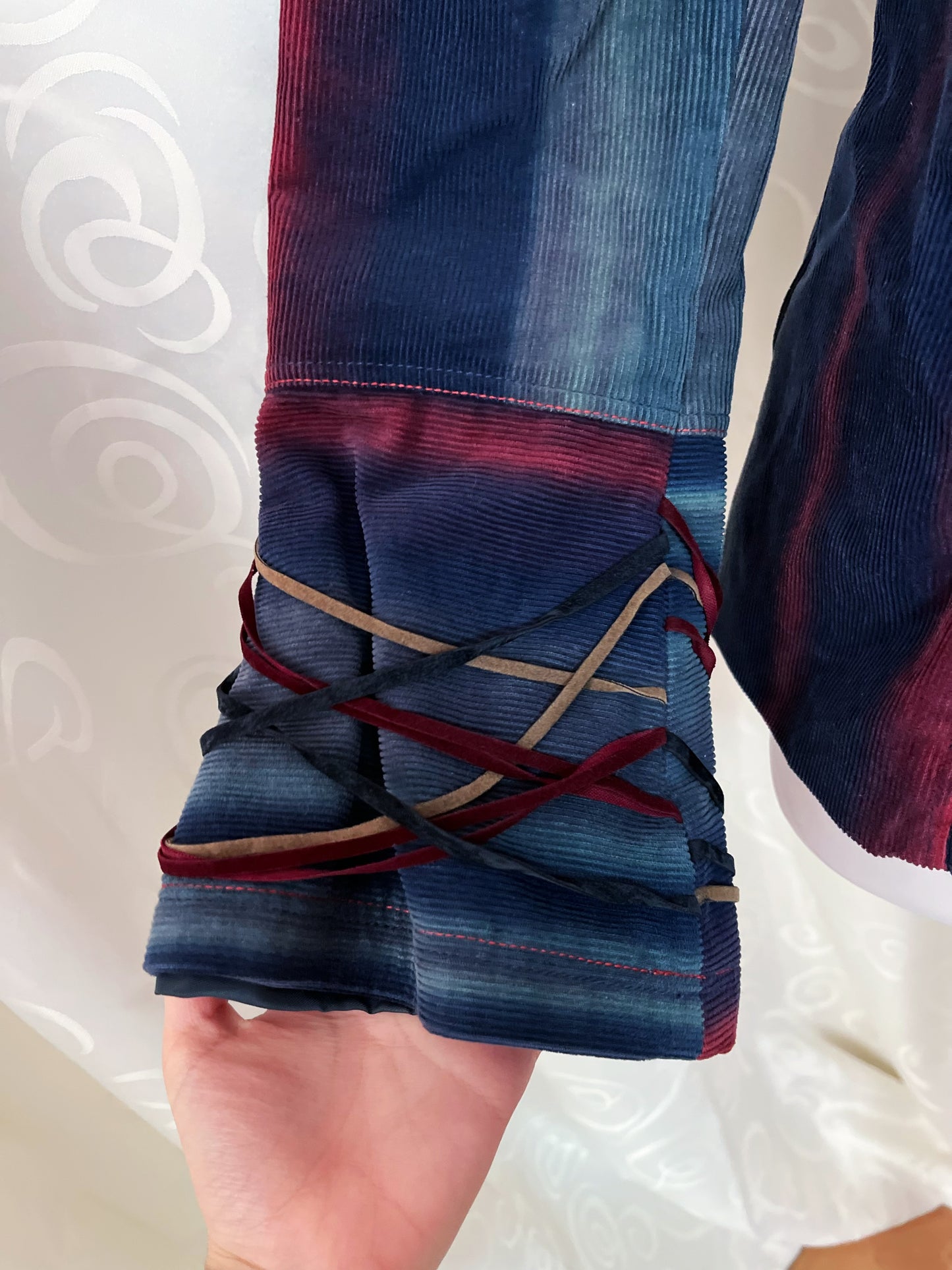 00’s Circus core rare multi-core corduroy denim jacket with lace-up details 🌀🎪🎡