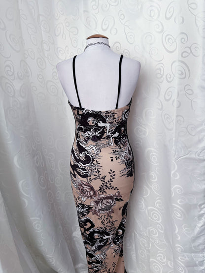 Modern deadstock dragon maxi dress 🐉