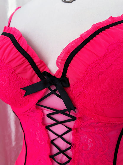 Hot, fairy pink mesh babydoll 💞🗝️