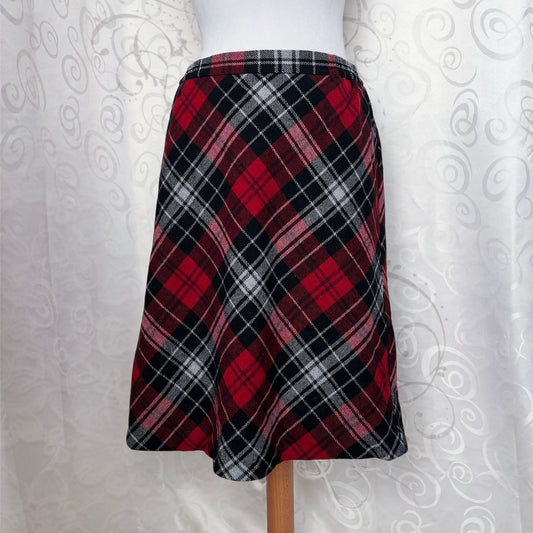 Alt Tartan wool & acrylic checked skirt ❤️🫶