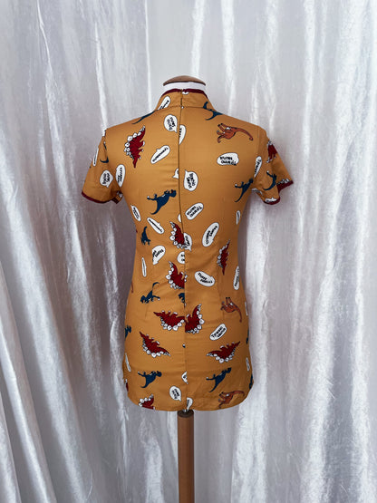Modern Chinese Cheongsam Qipao dress with dinosaurs print 🦕🦖
