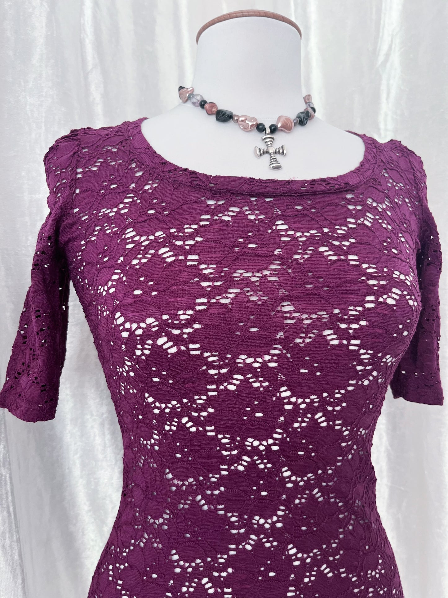 Pimkie lace magenta top 💞