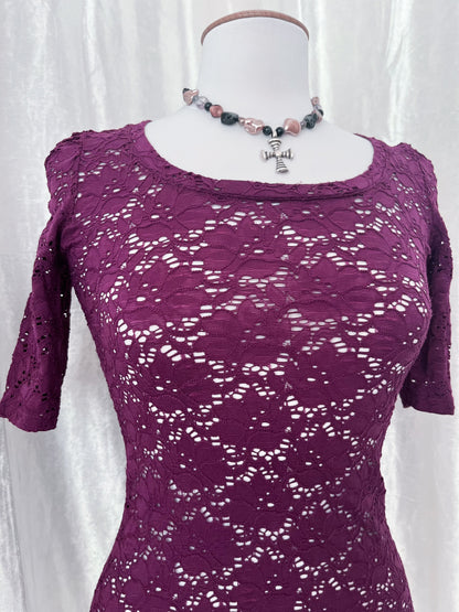 Pimkie lace magenta top 💞