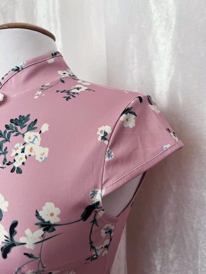 Chinese modern pink Qipao dress 🎀💞