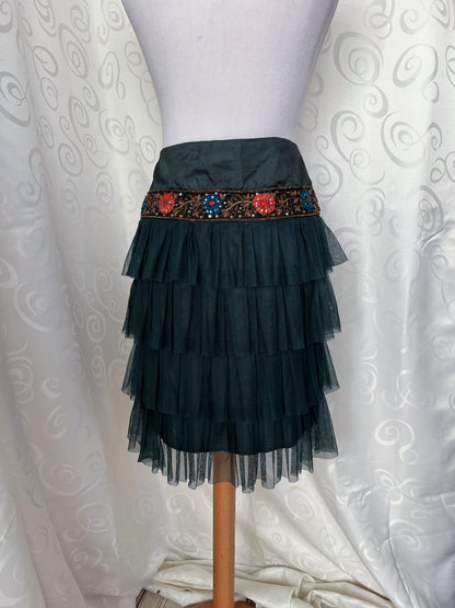 00’s whimsygoth green tulle skirt 🧚🏾