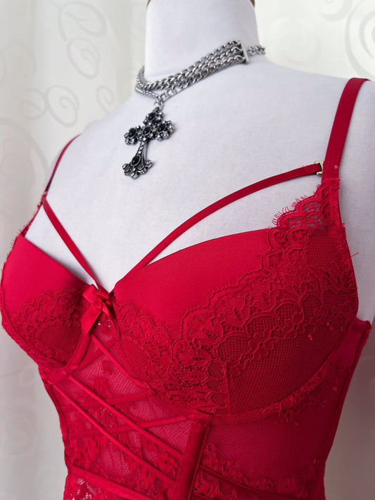 Vampire crop bustier/corset top 🫀