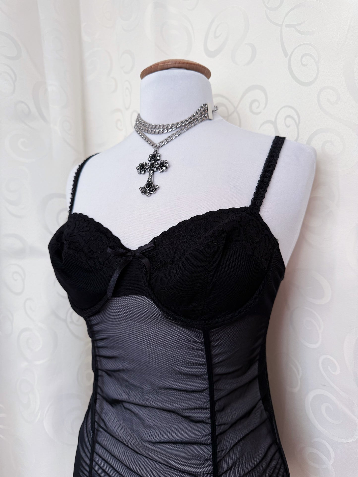Witchy/Gothic mesh bustier top 🦇