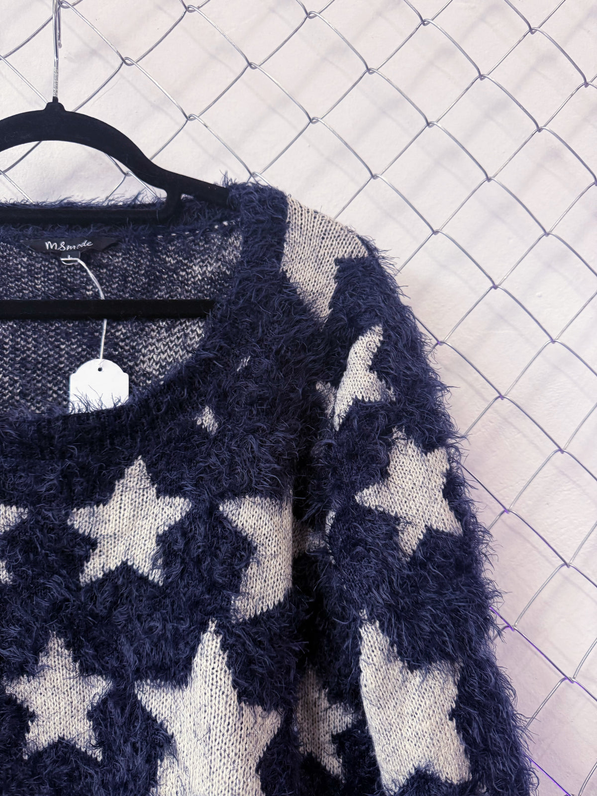 Coraline-style starry blue sweater 🗝 ⚉ 🪡 🐈‍⬛