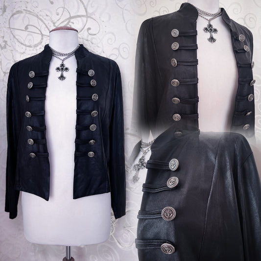 Gothic light military black blazer 🦇